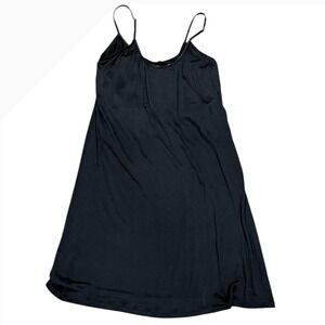 Peruvian Connection Silk Black Mini Slip Underdress Womens Medium Adjustable